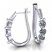 1.10 ct Ladies Round Cut Diamond Hoop Huggie Earrings 1.10 ct Ladies Round Cut Diamond Hoop Huggie Earrings